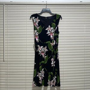 Tommy Hilfiger Floral Print Sleeveless with Belt Midi Dress Size 8
